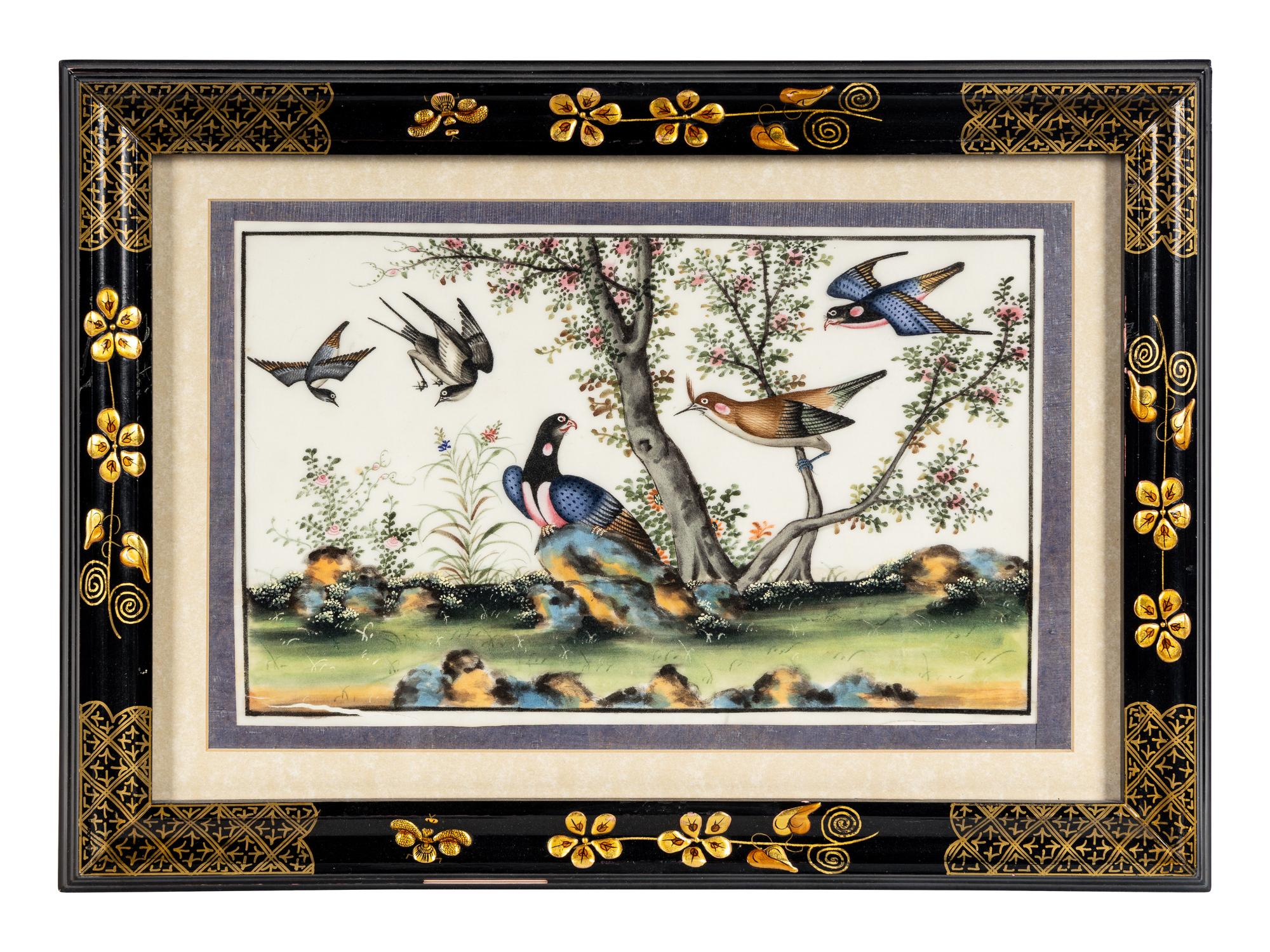 A Group of Six Chinese Export Pith Paintings