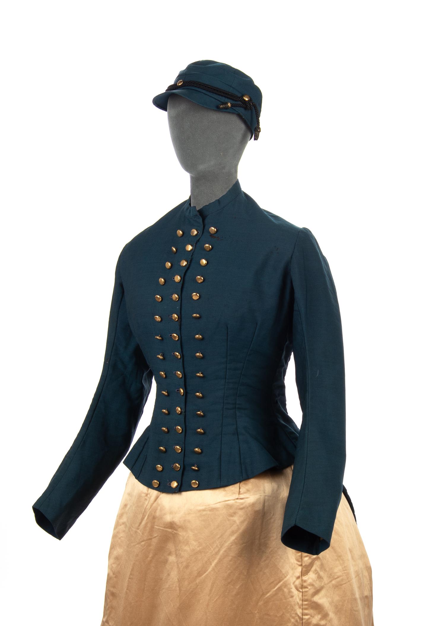 Women's Riding Bodice & Matching Hat, 1880s