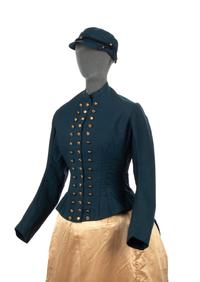 Women's Riding Bodice & Matching Hat, 1880s