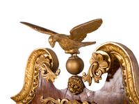 A George II Parcel Gilt Burl Walnut Girandole Mirror