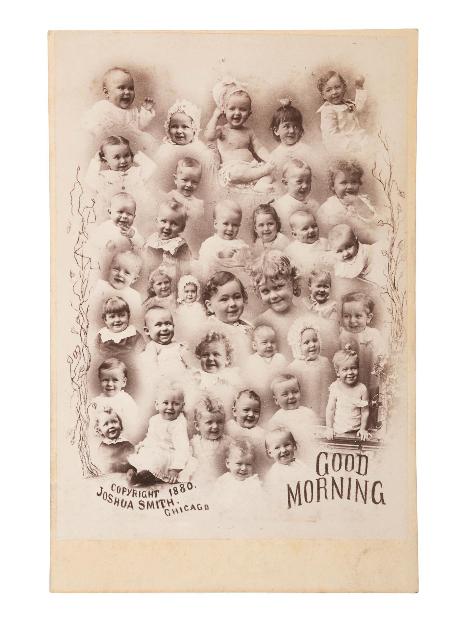 [EARLY PHOTOGRAPHY]. 4 promotional cabinet cards featuring portraits of children.