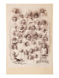 [EARLY PHOTOGRAPHY]. 4 promotional cabinet cards featuring portraits of children.