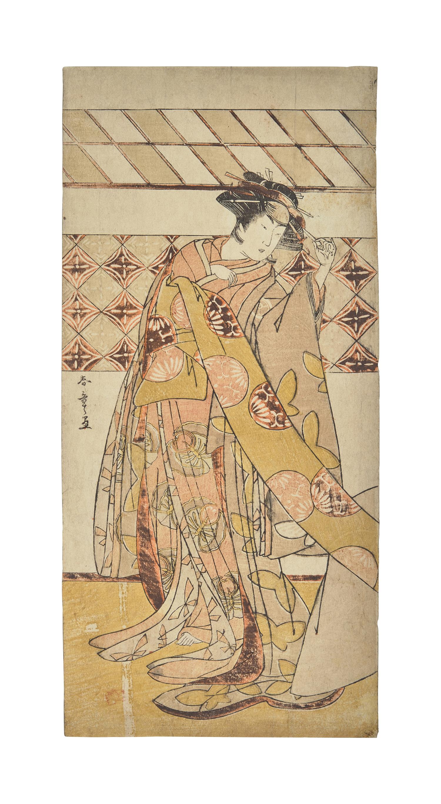Six 18th and early 19th Century Japanese Woodblock Prints Depicting Actors