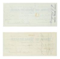 ROOSEVELT, Franklin D. (1882-1945). A group of 8 items, highlighted by 2 signed checks.