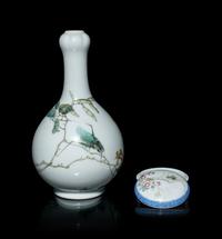 Two Chinese Famille Rose 'Insects' Porcelain Wares