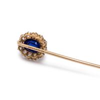 TIFFANY & CO., ANTIQUE, KASHMIR SAPPHIRE AND DIAMOND STICKPIN