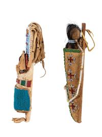Plateau Beaded Hide Doll Cradles