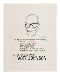 [POLITICS] SHAHN, Ben. Say No to the No-Sayer Vote Johnson campaign posters (signed and numbered)