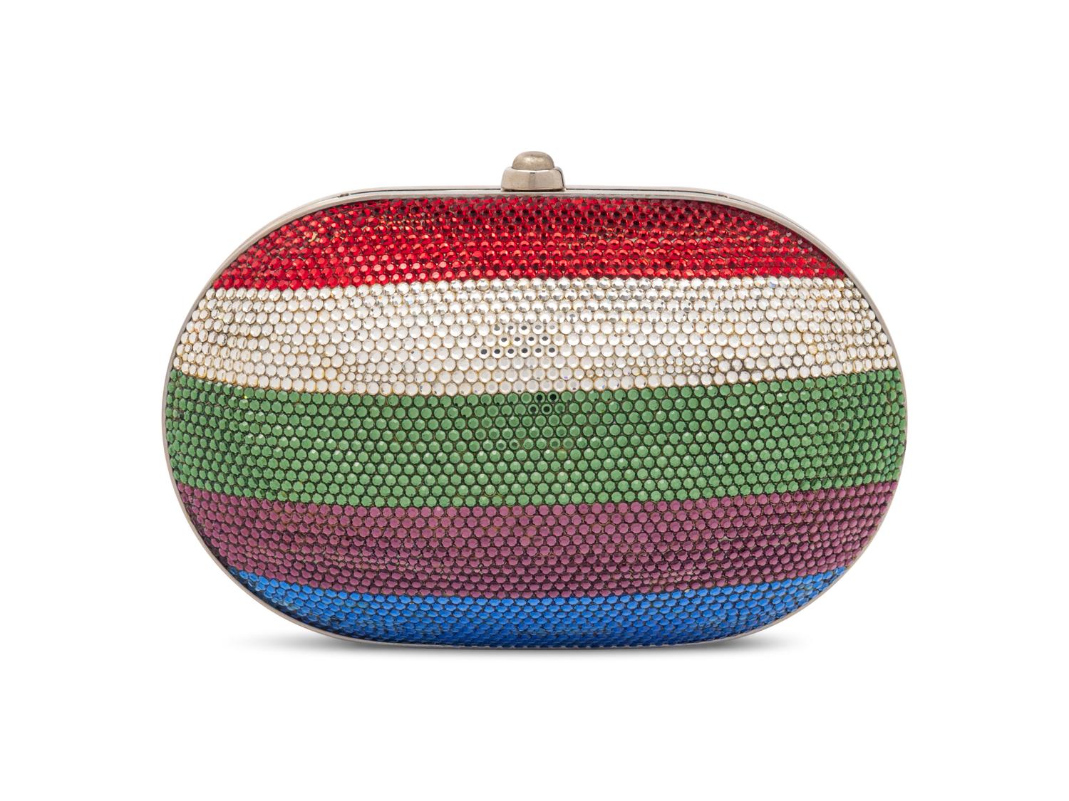 Judith Leiber Striped Oval M inaudière