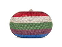 Judith Leiber Striped Oval M inaudière