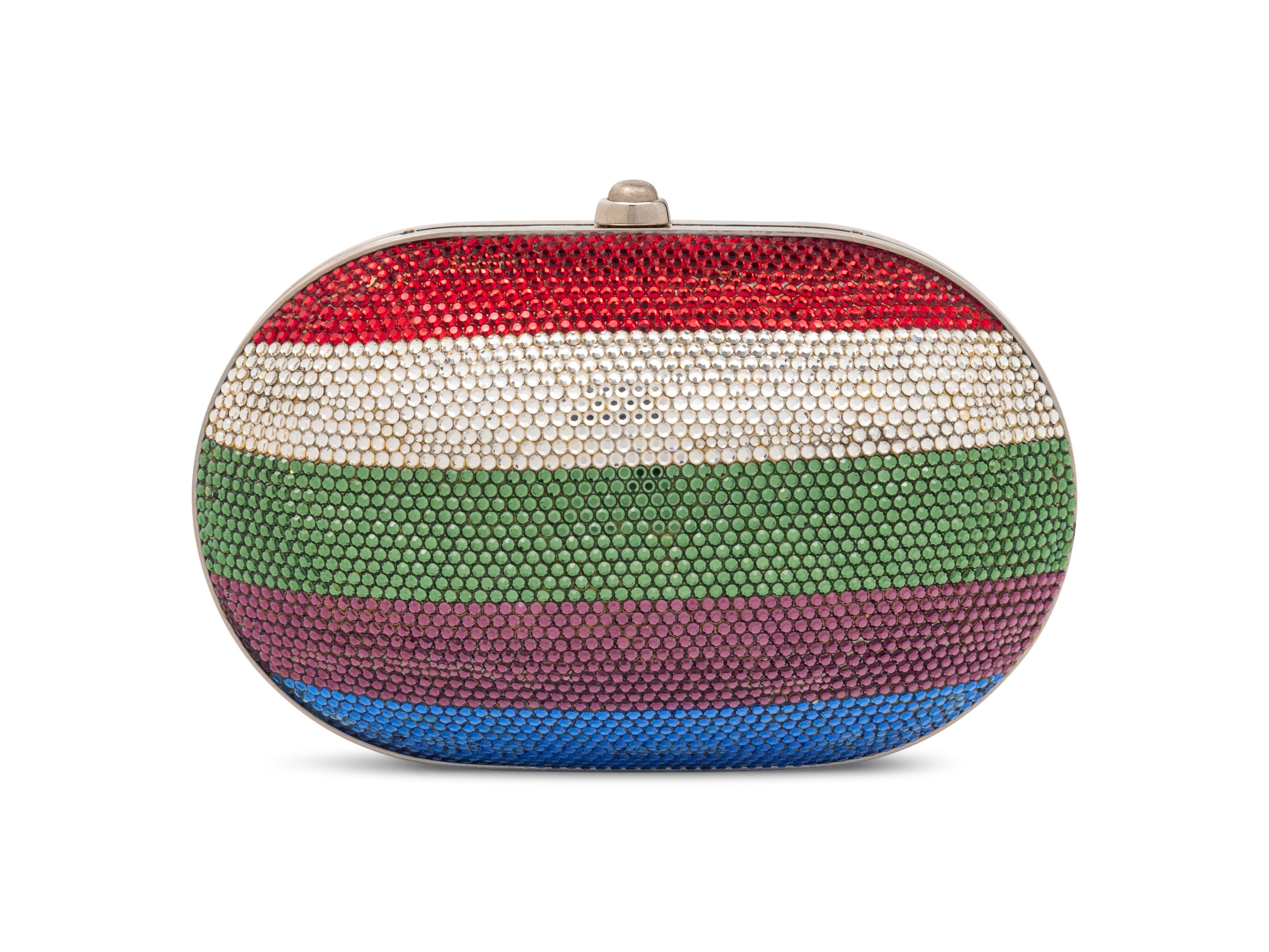 Judith Leiber Striped Oval M inaudière