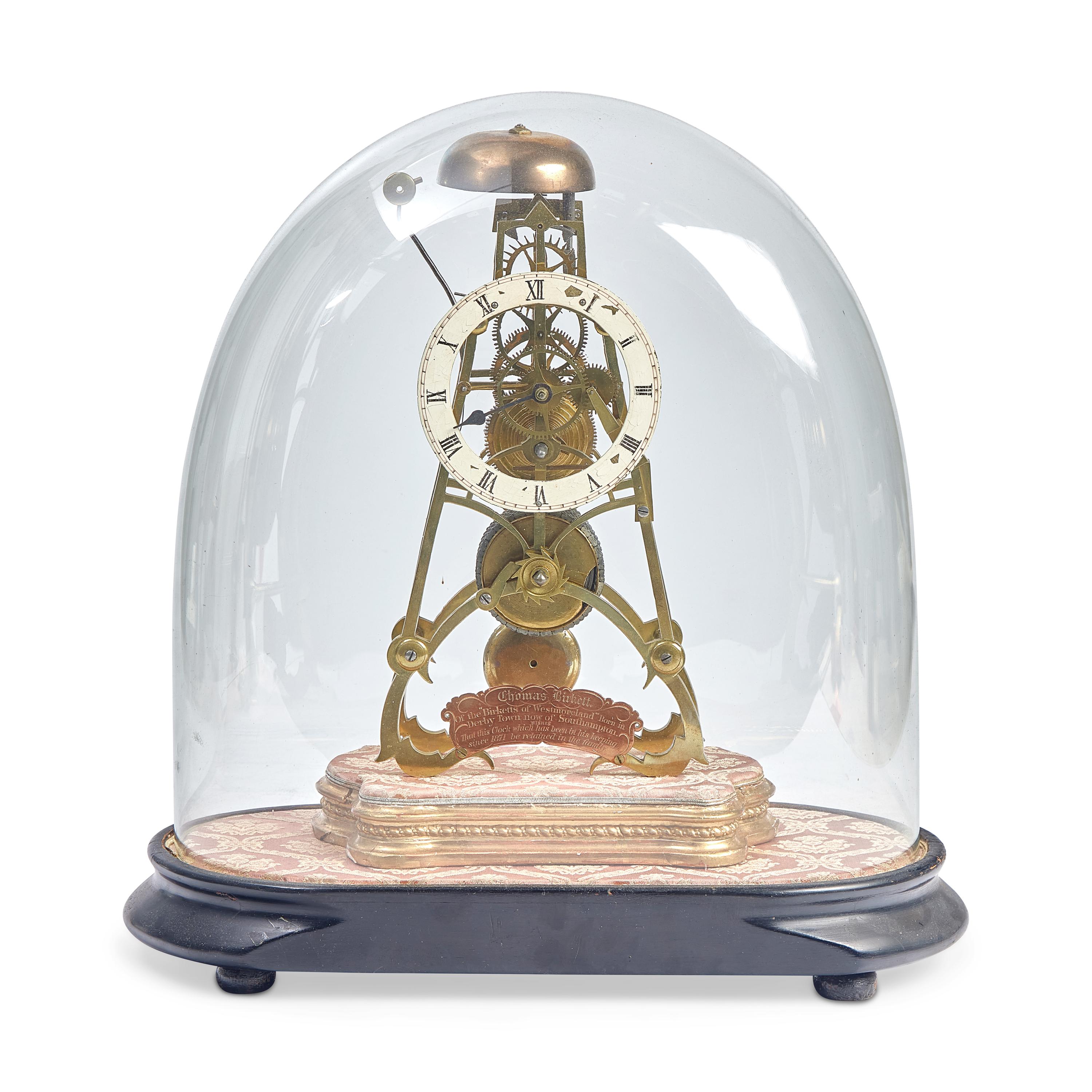 An English Brass Skeleton Clock