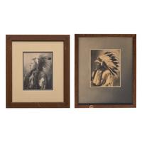 [Native-Americana] Rinehart, Frank A. Group of 2 Silver Print Photographs