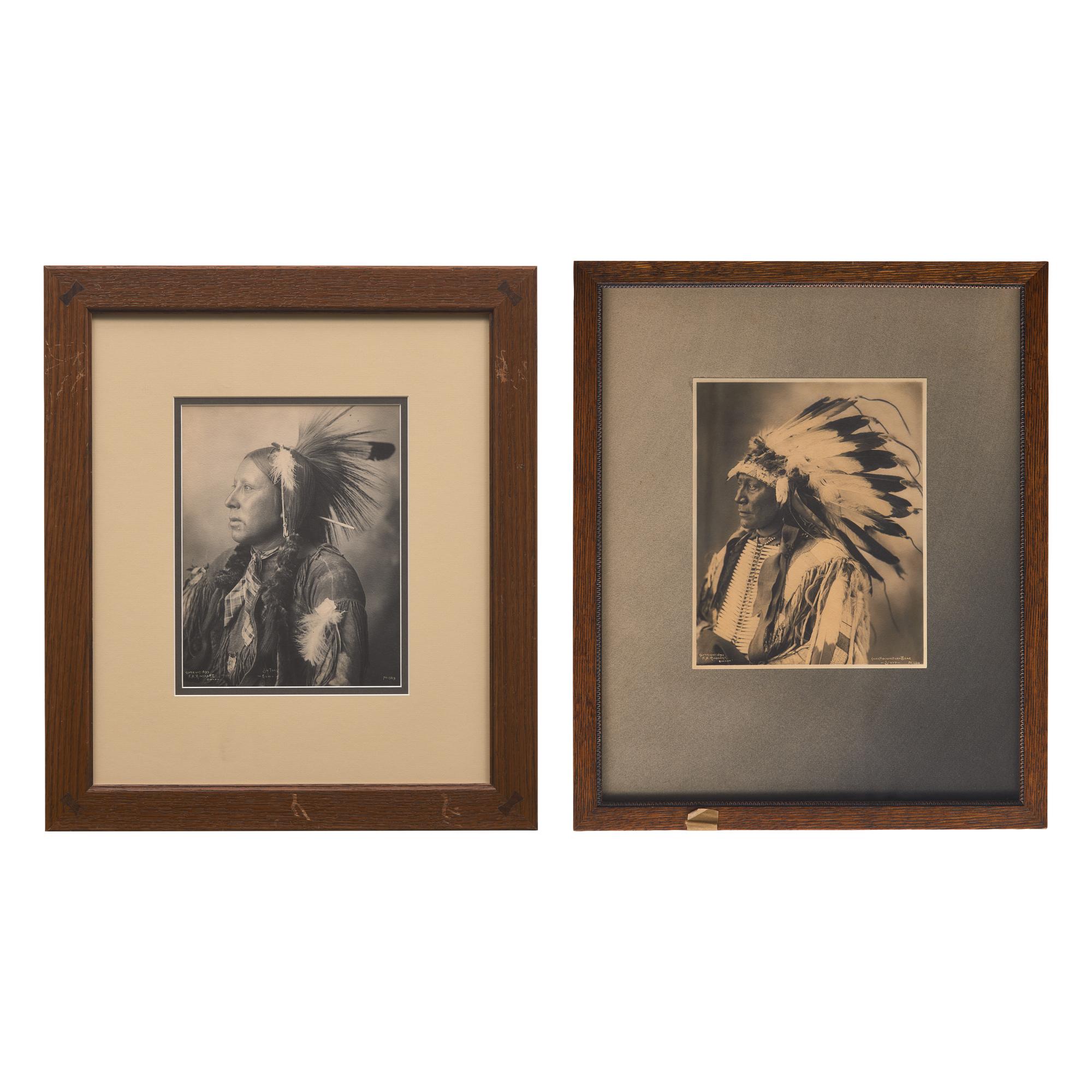 [Native-Americana] Rinehart, Frank A. Group of 2 Silver Print Photographs