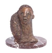 A Ceramic Female Bust, Artist Unknown, Height 10 inches.