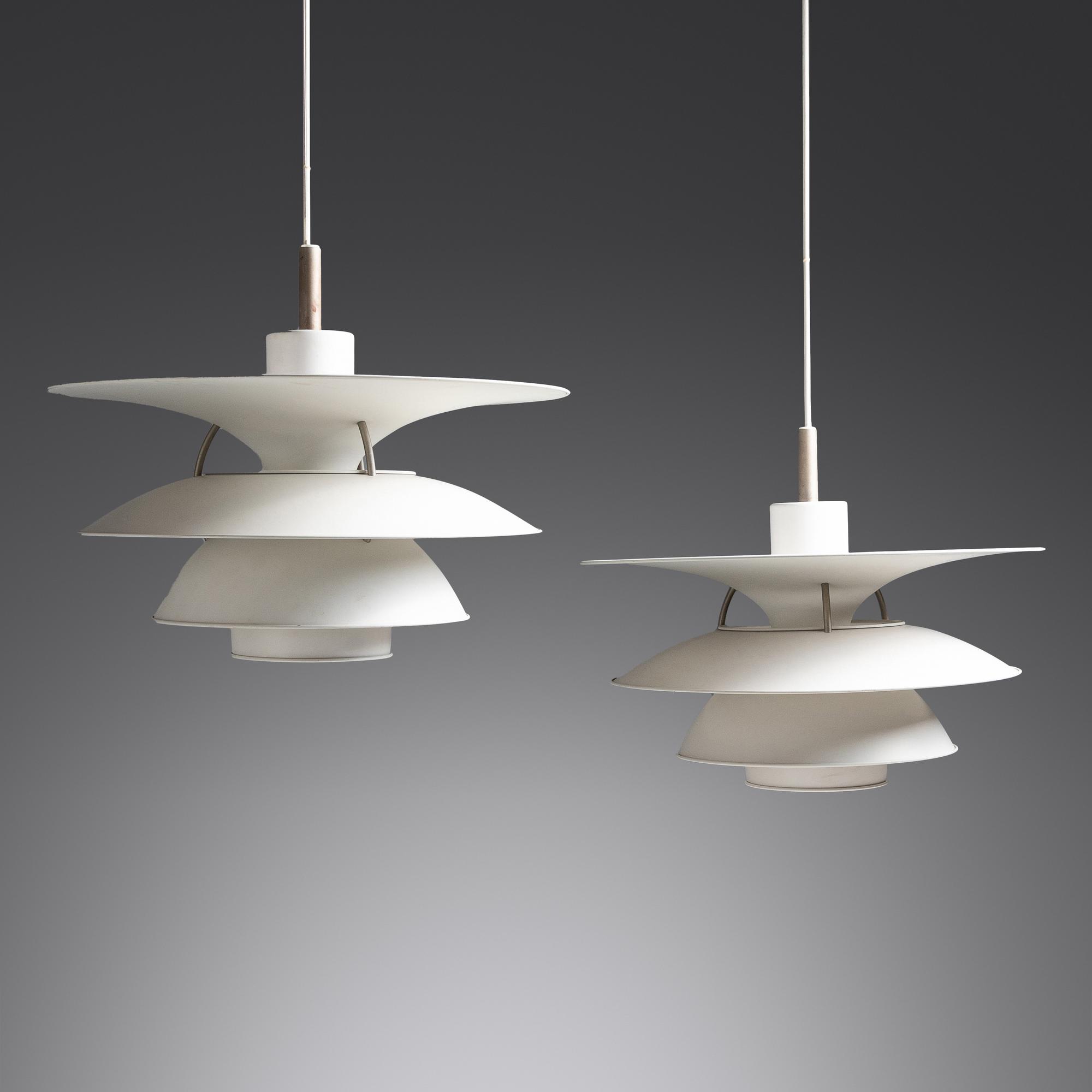 Pair of PH 6 - 6.5 Charlottenburg Pendant Lamps, c. 1980 Louis Poulsen, Denmark