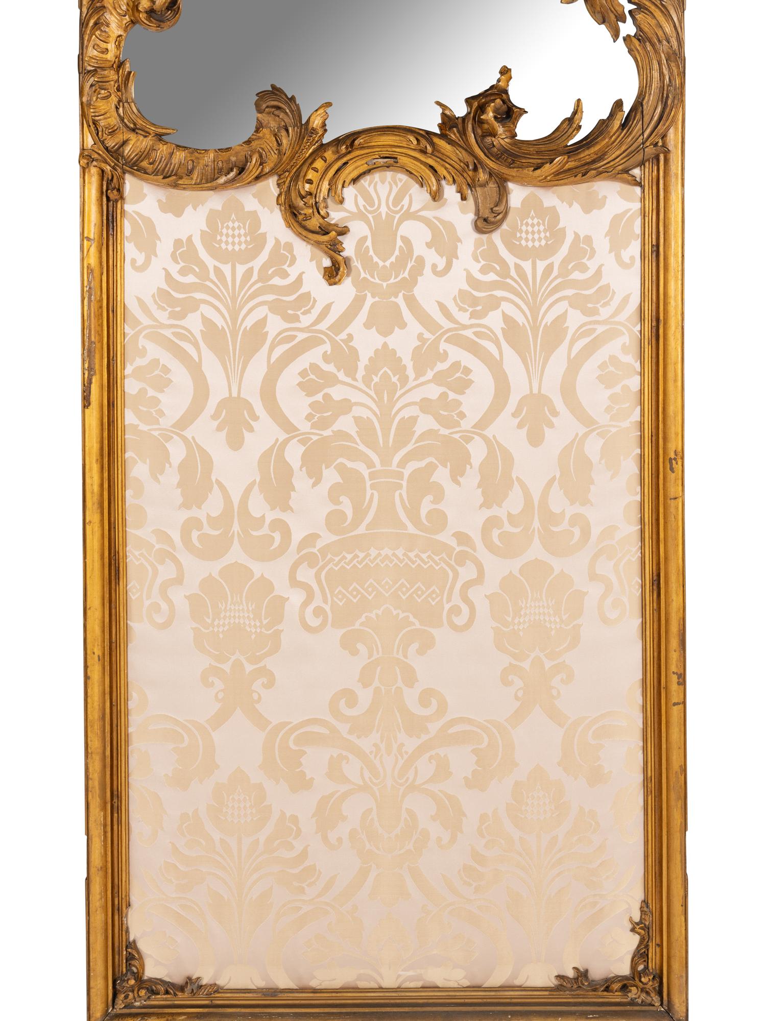 A Rococo Style Giltwood Three-Panel Screen