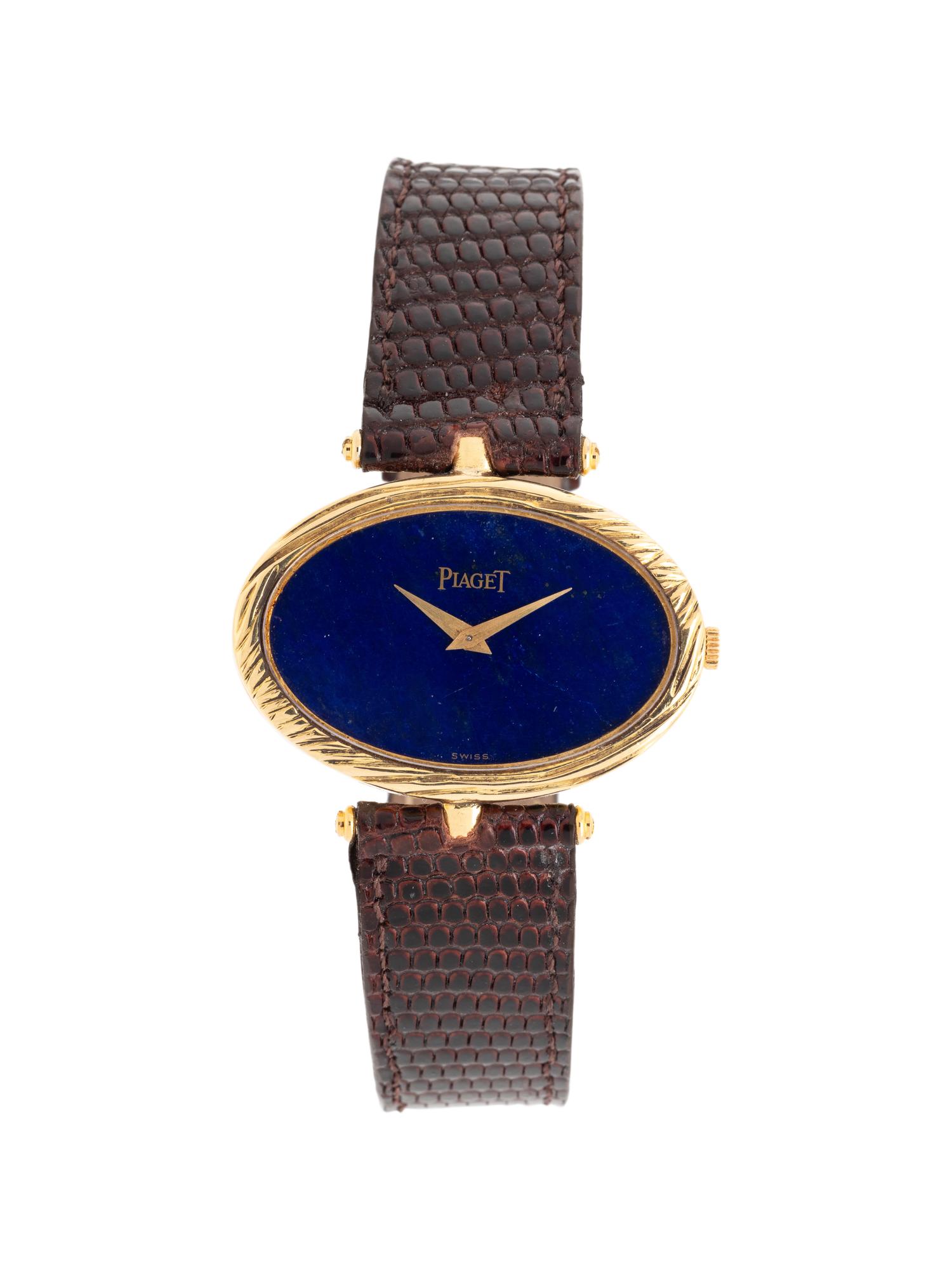 PIAGET, 18K YELLOW GOLD AND LAPIS LAZULI WATCH