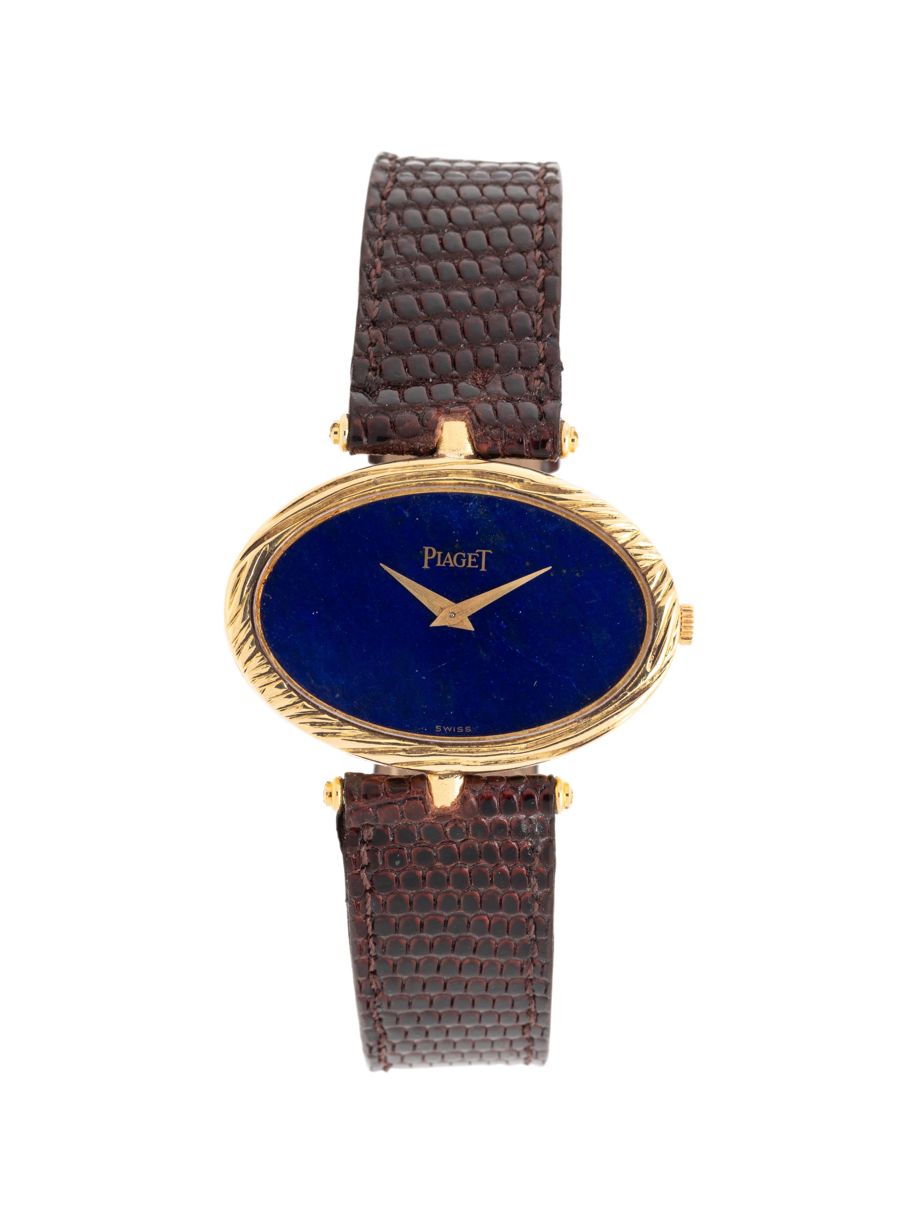 PIAGET, 18K YELLOW GOLD AND LAPIS LAZULI WATCH