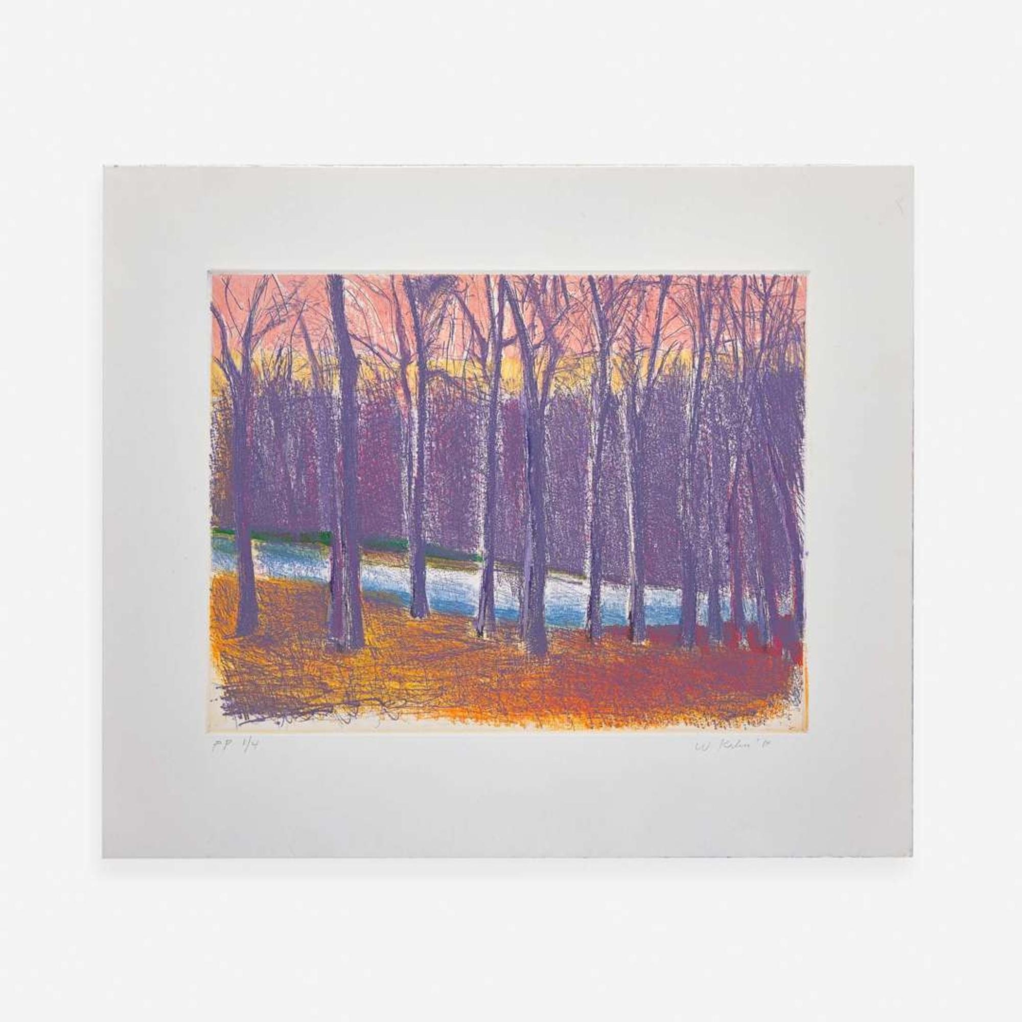 Wolf Kahn (American/German, 1927-2020) Stream Through the Trees