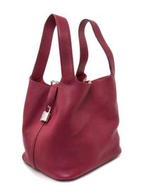 An Hermes Rubis Taurillon Clemence Picotin Lock GM Handbag, 10.5" x 10.5" x 8.5".