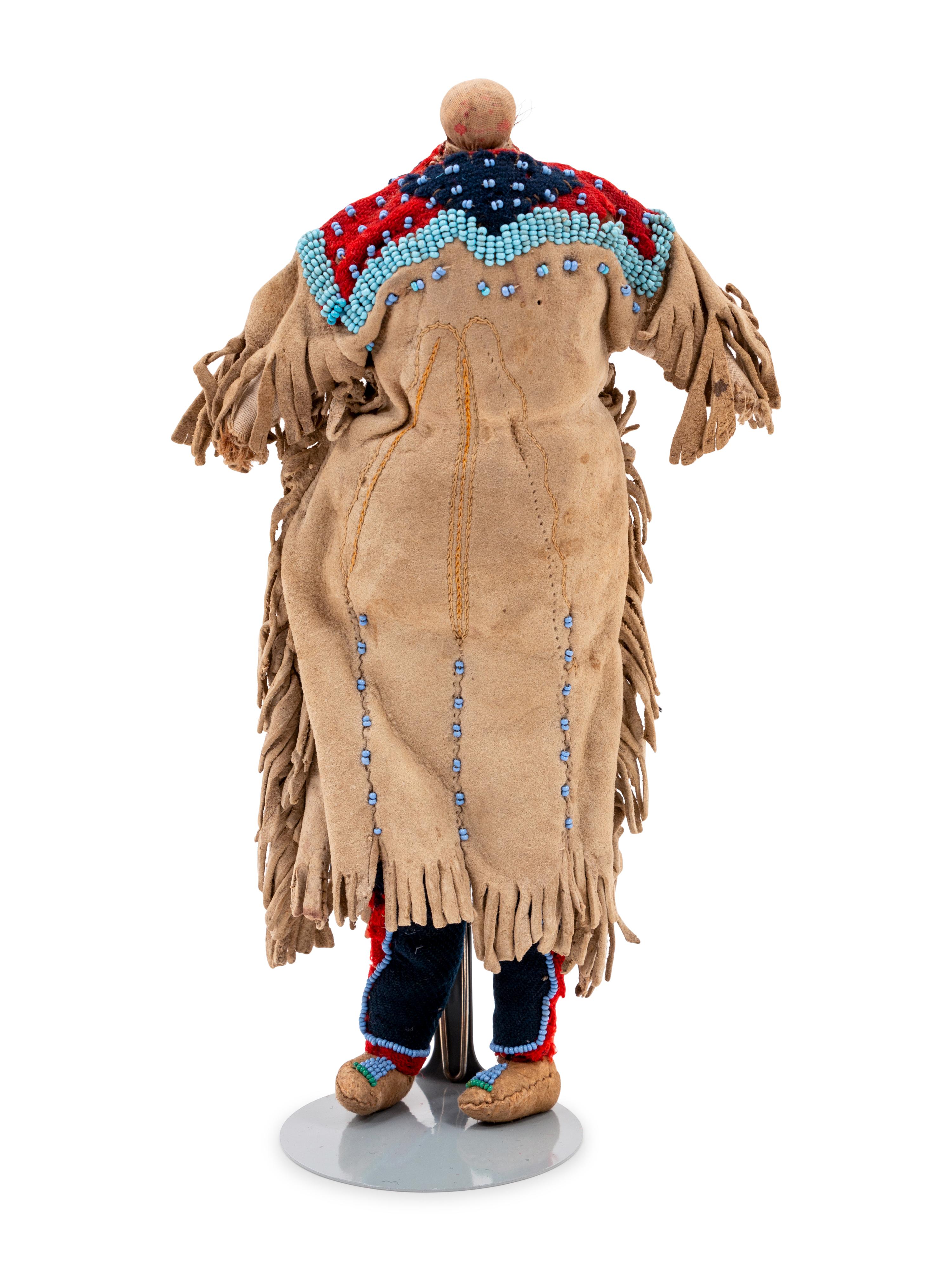 Nez Perce Beaded Hide Doll