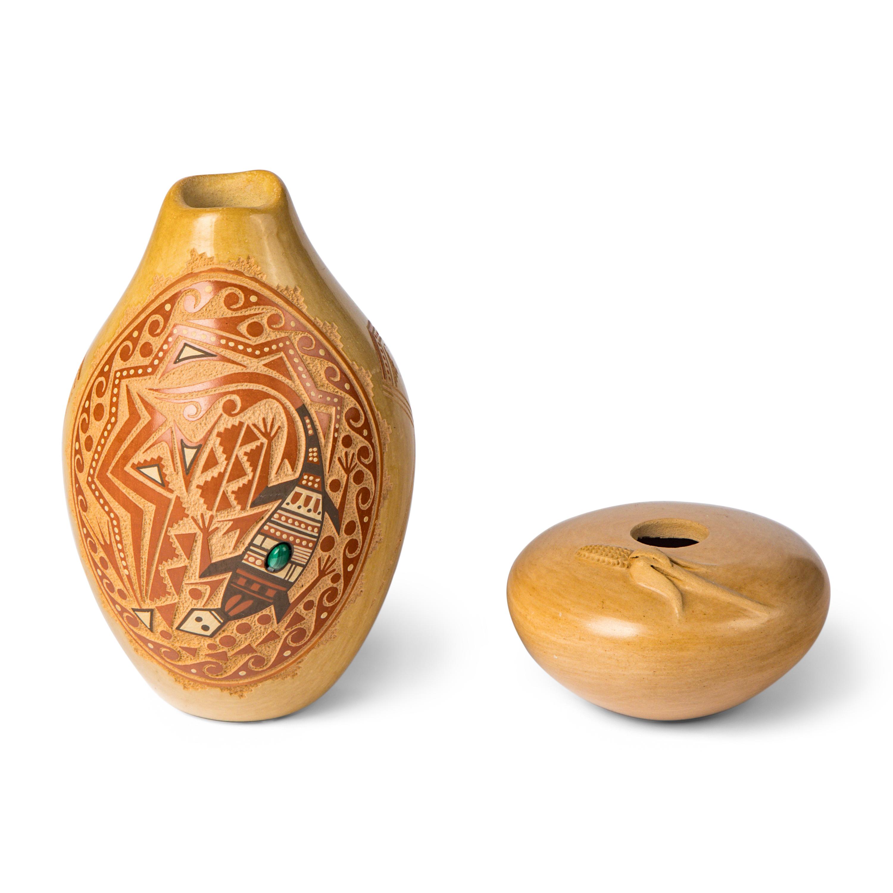 Iris Youvella Nampeyo AND Glendora Fragua (Hopi, 1944-2018 / Jemez, b. 1958)) — Miniature Pottery