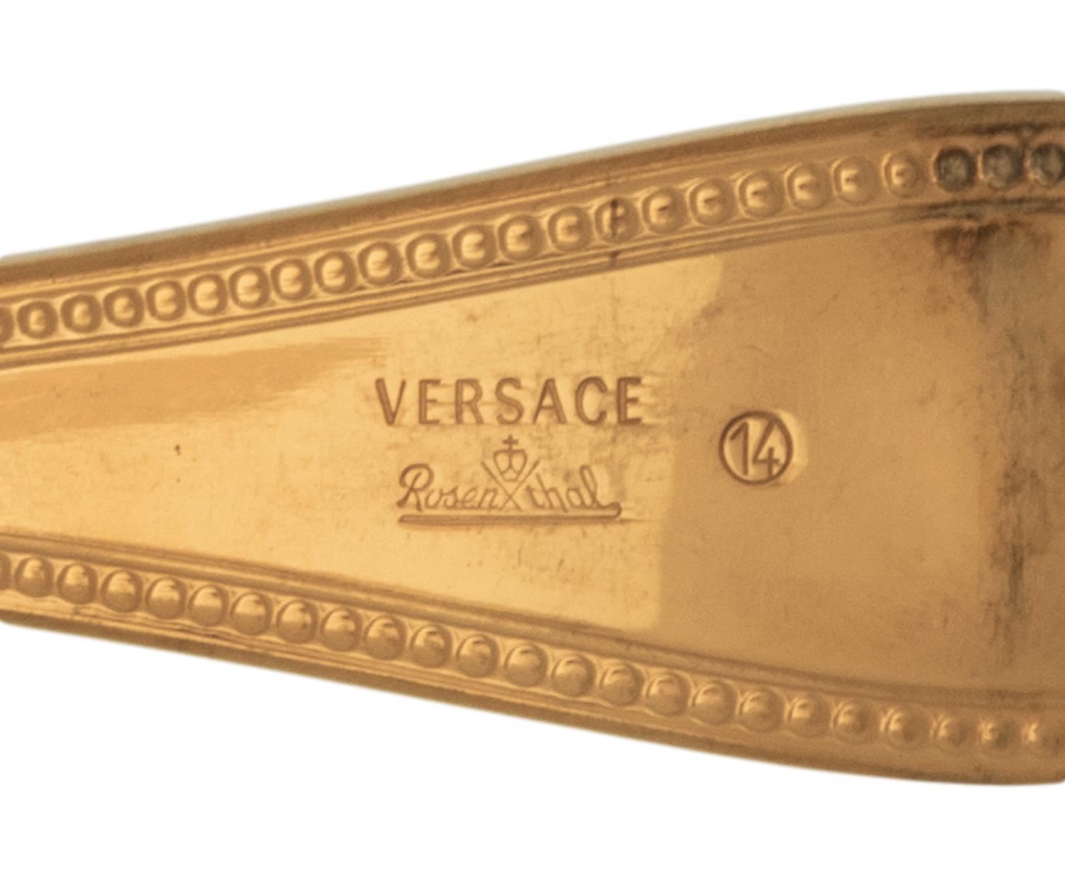 A Group of Versace Medusa Gold-Plated Flatware
