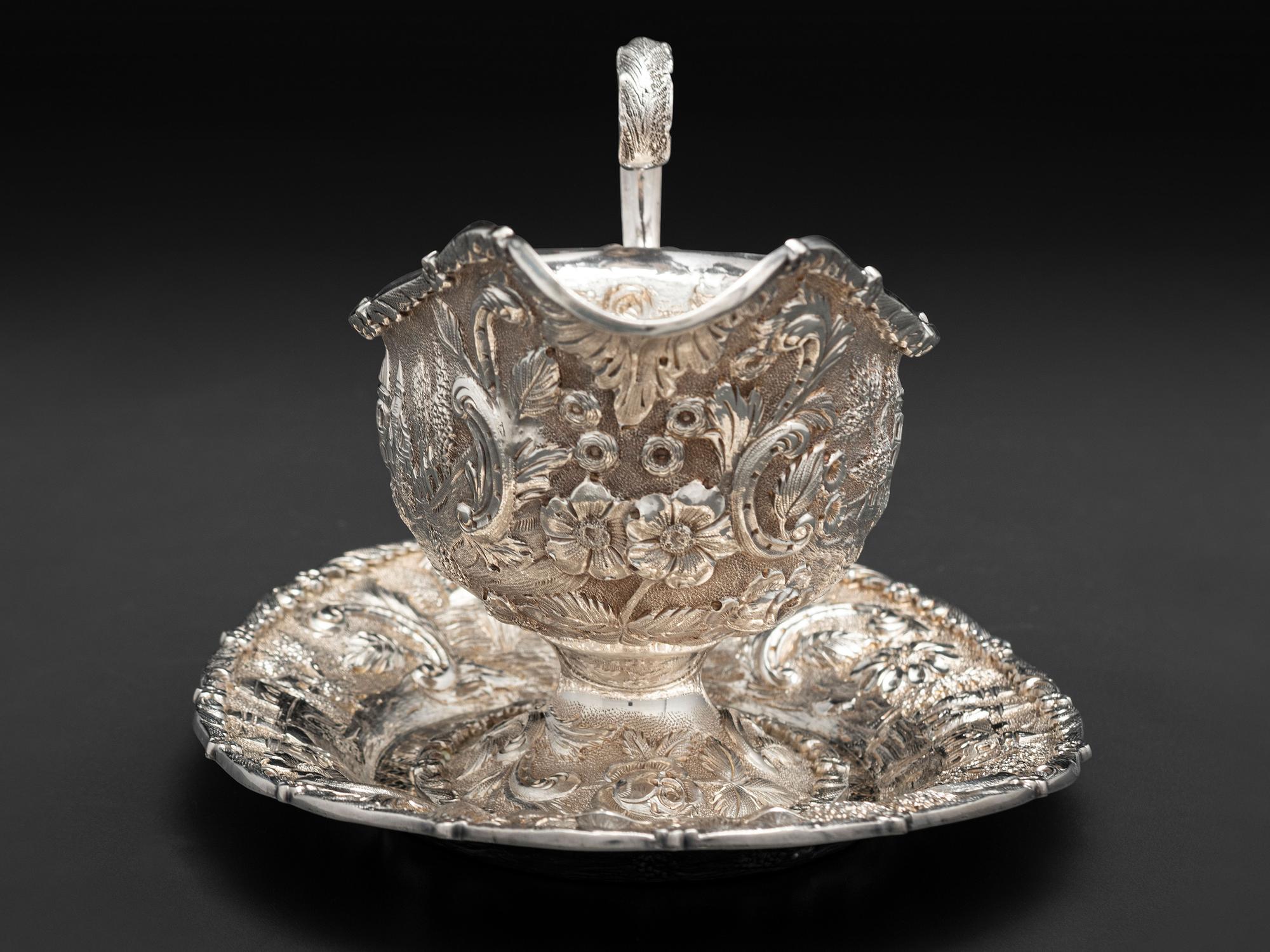 Four American Repousse Silver Articles