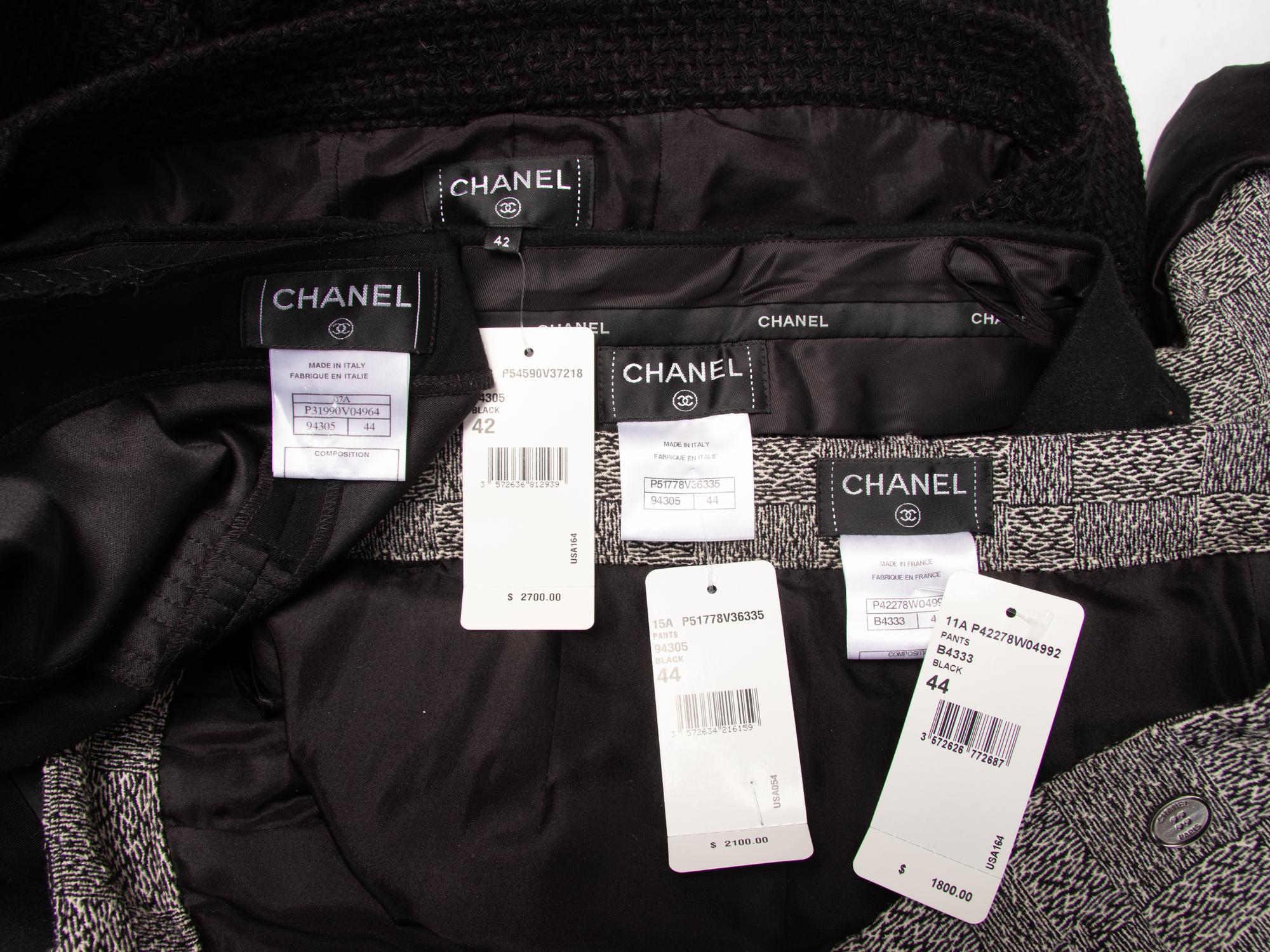 Chanel, Three Pairs of Pants & One Skirt NWT
