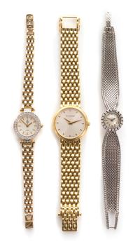 A Collection of Gold Ladies Wristwatches, 60.30 dwts.