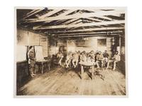 [EDUCATION]. Press photograph of African American soldiers from the 165th Depot Brigade learning to read at Camp Travis, San Antonio, TX. Boston, MA: Publicity Bureau, National War Work Council, YMCA, 24 September 1918.