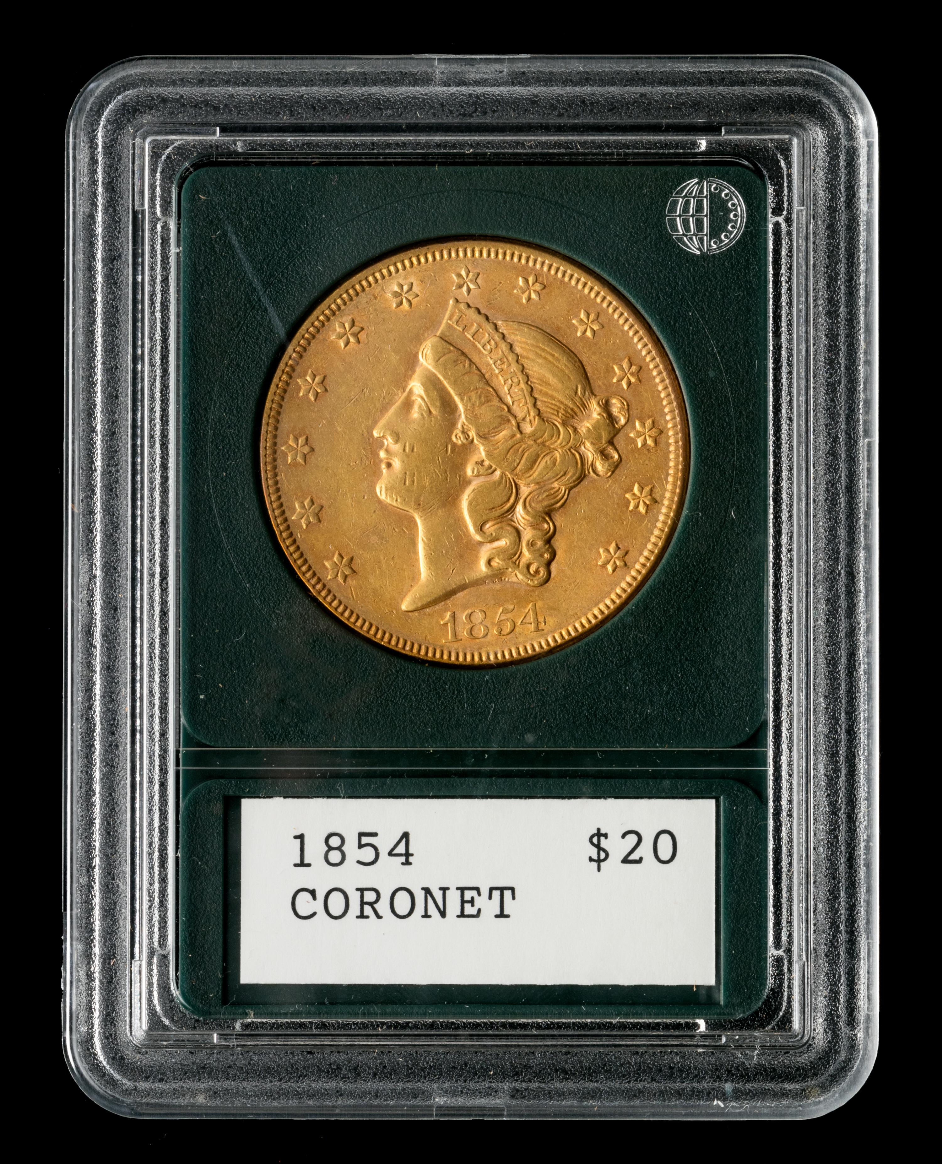 A United States 1854 Liberty Head $20 Gold Coin