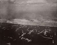 ROSENTHAL, Joe (1911-2006). Flag Raising on Mt. Suribachi, Iwo Jima. -- Aerial View of a Pacific Island. -- The 28th Regiment Atop Mt. Suribachi. -- Four Marines with Flag, Mr. Suribachi. 1945.