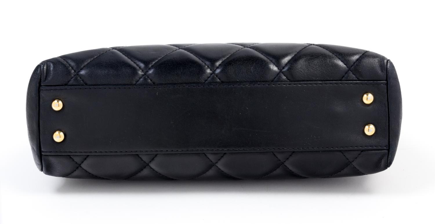 A Chanel Black Lambskin Quilted Tote Bag, 11.75" x 9" x 3.5"; Strap drop: 10.5".