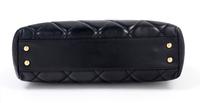 A Chanel Black Lambskin Quilted Tote Bag, 11.75" x 9" x 3.5"; Strap drop: 10.5".
