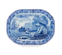A Staffordshire Transferware Sporting Series Open Vegetable Bowl