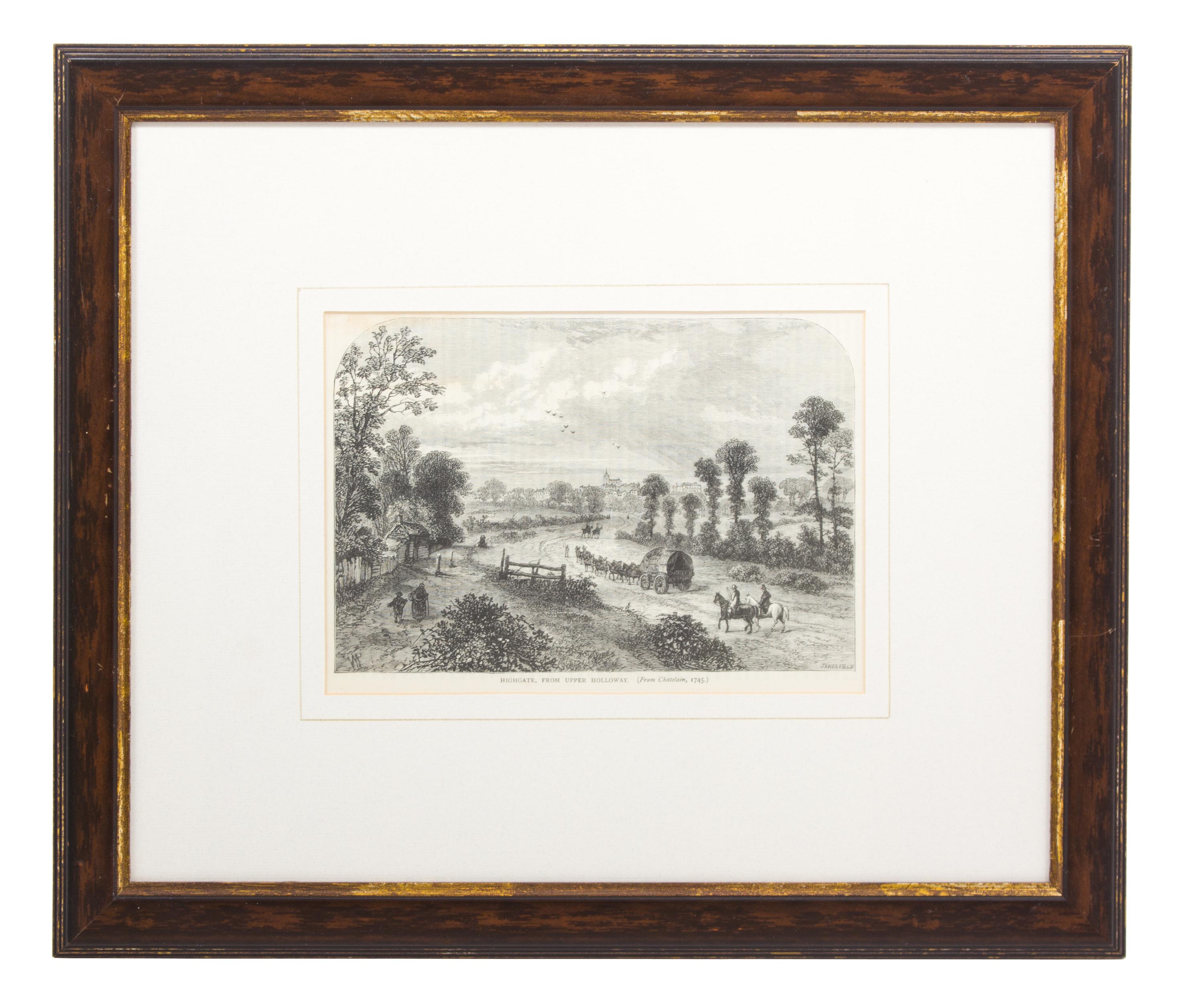 A Group of Ten Black and White Prints Sight size 6 x 8 1/2 inches — 19TH CENTURY