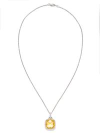 HELIODOR AND DIAMOND PENDANT