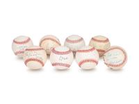 A Group of Eight Hall of Fame and Notable Signed Autograph Baseballs (Beckett Authentication Services BAS Certified),