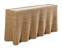 A Celerie Kemble-Designed Wicker Crespi Wave Console Table