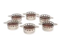A Set of Six French Silver-Plate Coasters by Georges Fouquet-Lapar