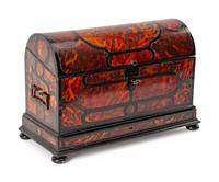 A Flemish Inlaid and Ebonized Casket