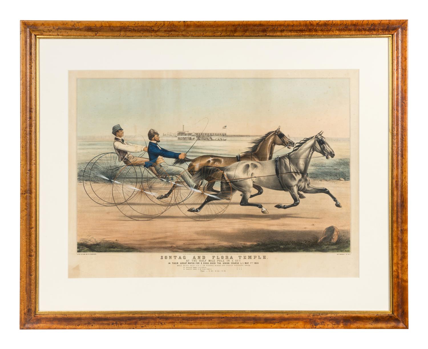 [HORSE RACING SCENES] -- CURRIER and IVES, publishers -- After Henri Delattre, Otto Knirsch, or , Louis Maurer