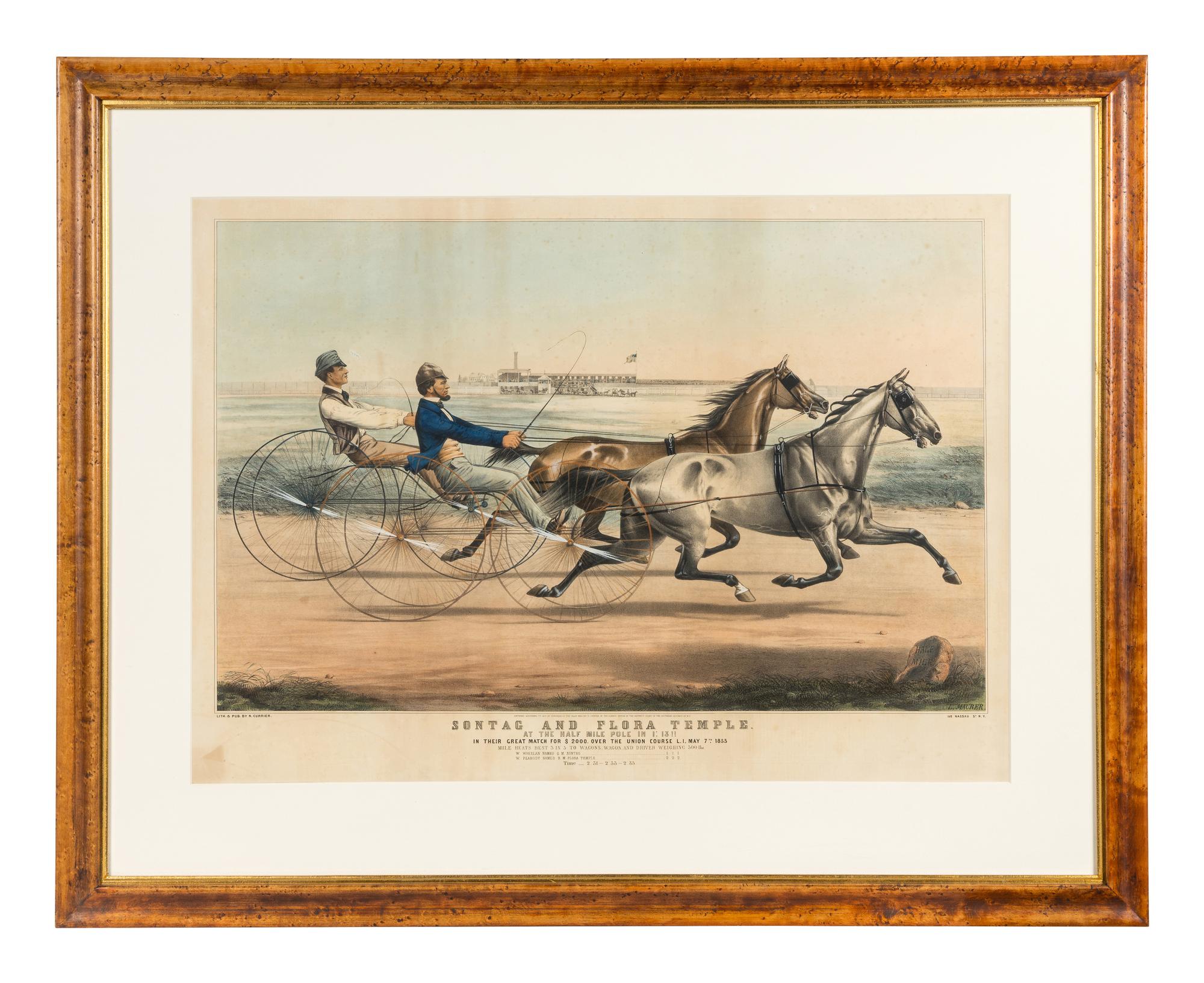 [HORSE RACING SCENES] -- CURRIER and IVES, publishers -- After Henri Delattre, Otto Knirsch, or , Louis Maurer