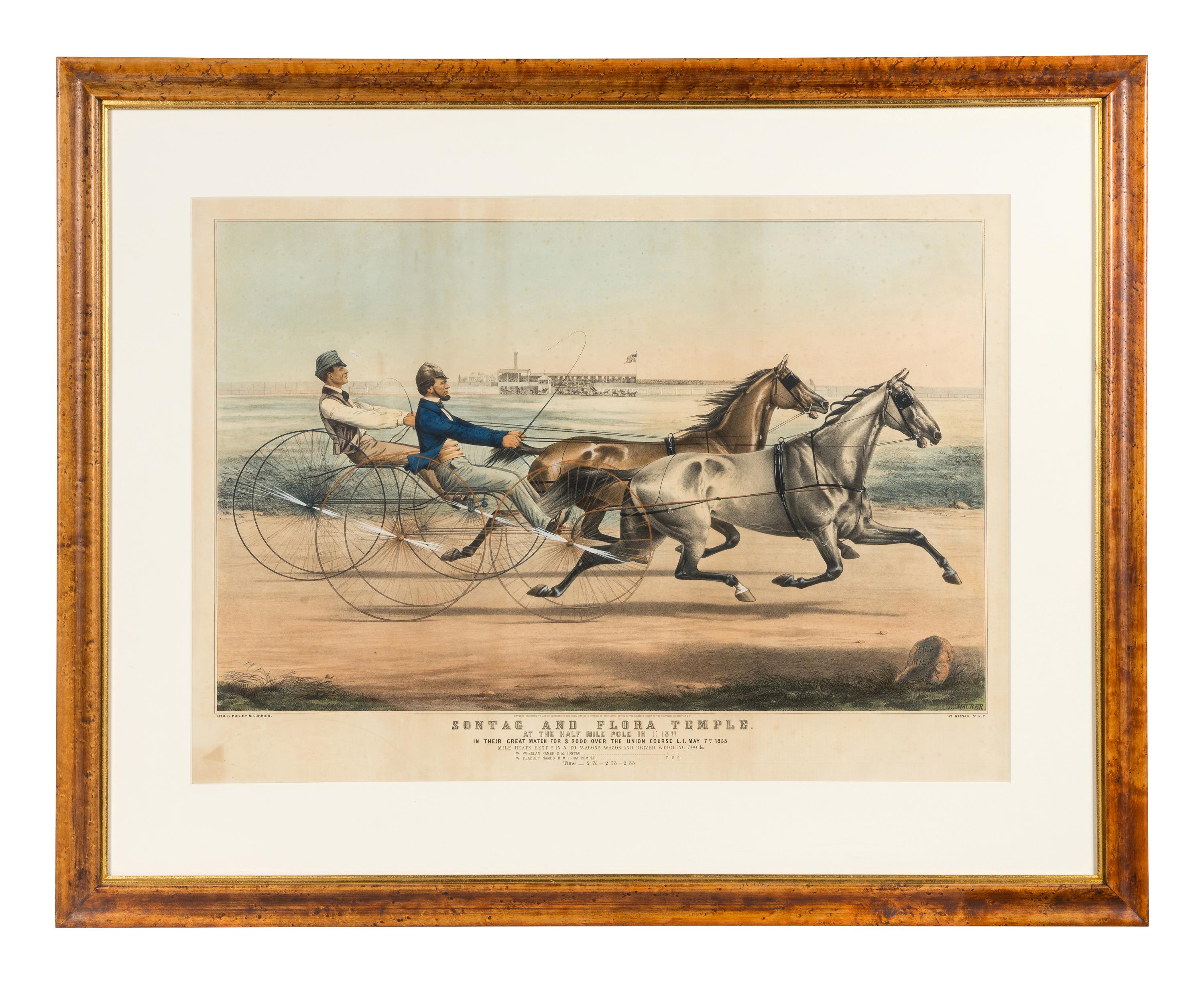 [HORSE RACING SCENES] -- CURRIER and IVES, publishers -- After Henri Delattre, Otto Knirsch, or , Louis Maurer