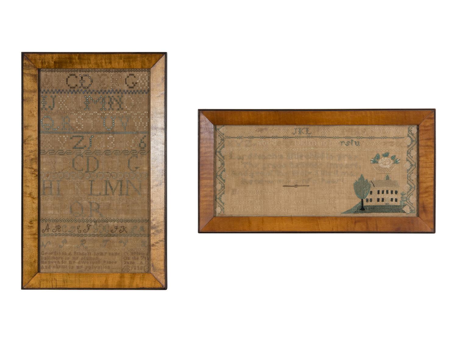 Two Needlework Samplers