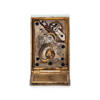 CARTIER, BELLE ÉPOQUE, ENAMEL MIGNONETTE DESK CLOCK