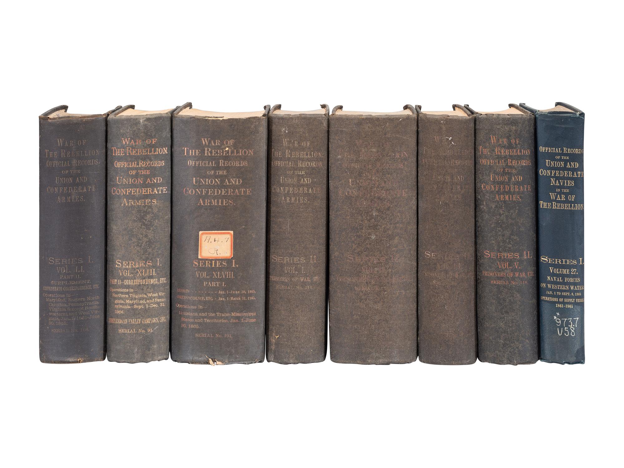 [CIVIL WAR]. Civil War reports and official records in approx. 60 volumes.