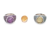 GEMSTONE CONVERTIBLE RING SET